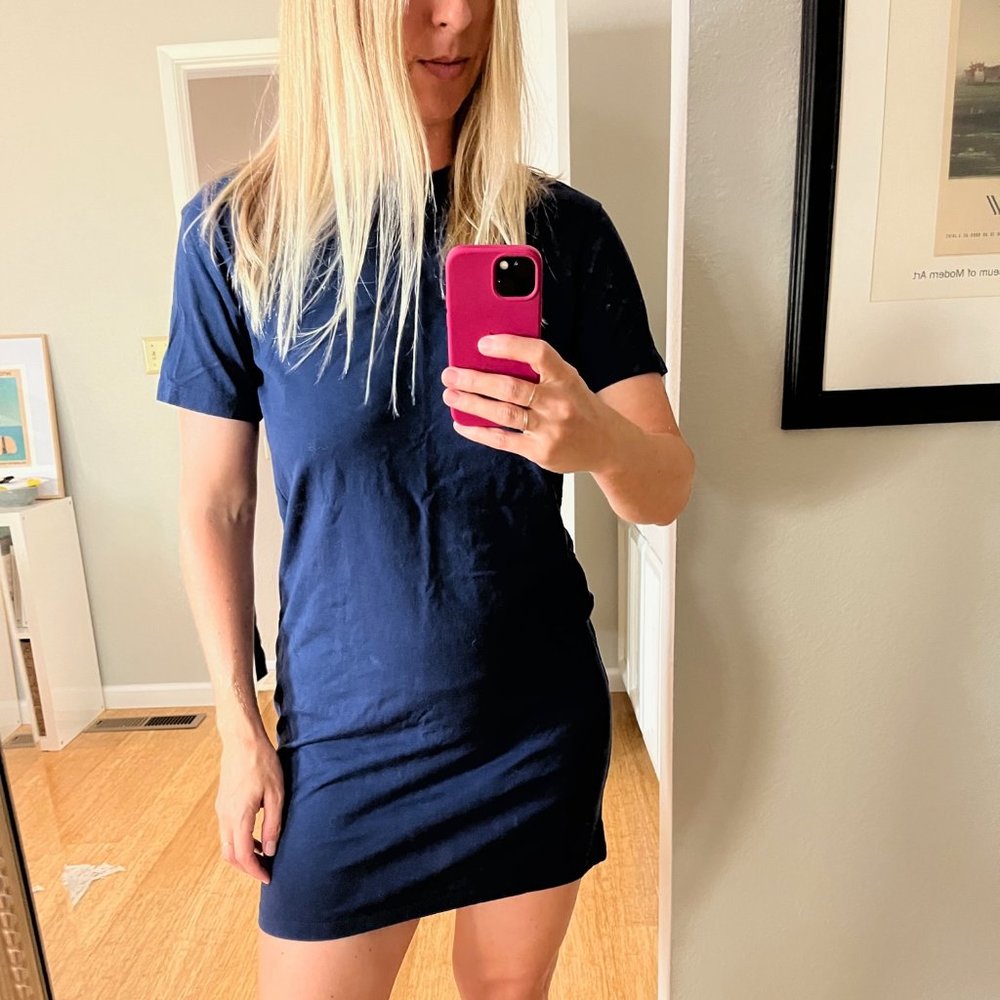 Madewell XXS navy blue shirt dress